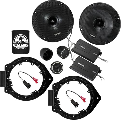 Kicker 46CSS654 6-1/2C` CSV[Y tghA t@Ng[Xs[J[Lbg Xs[J[n[lXƃ}EgA_v^[t GMC Yukon 2007-2014p