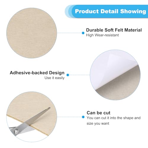 Base de fieltro de 2 mm grosor PATIKIL para lámpara suave y protector antiarañazos 4