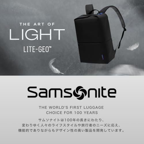 Image of Samsonite Lite-Geo Lightweight Durable Backpack with Smart Organization & Ergonomic Design for Business, Travel & Everyday Use- Blue