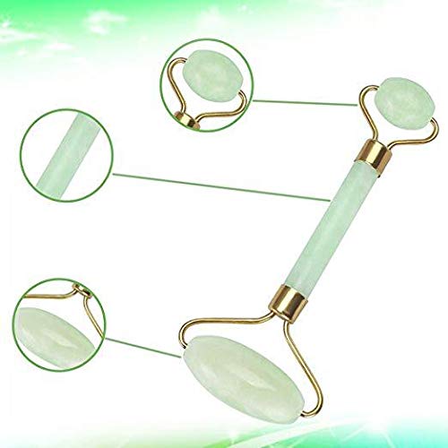 Roller and Jade Face Massager 100% Real Natural Jade Facial Roller