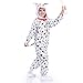 Funivals Dalmatians costume for kids, Spotted dog animal costume , Dalmatians pajamas, fancy dress , three size 1-pcs, black & white (L(for height 45