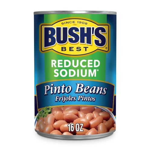 Bush'S Best 468245957172 Pinto Beans, 16 Ounce Can, Canned Beans, Pinto Beans Canned, Source Of Plant Based Protein And Fiber, Low Fat, Gluten Free cover