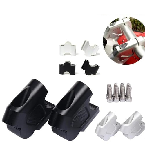 Elevadores de manillar CRF1000L abrazaderas de elevación moto plata 3