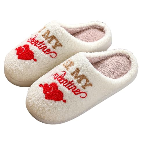 Fuzzy Slippers for Women Mens Memory Foam Comfy 𝐇ouse Slippers Retro Soft Plush Warm Slippers Cozy Indoor Outdoor Shoes2