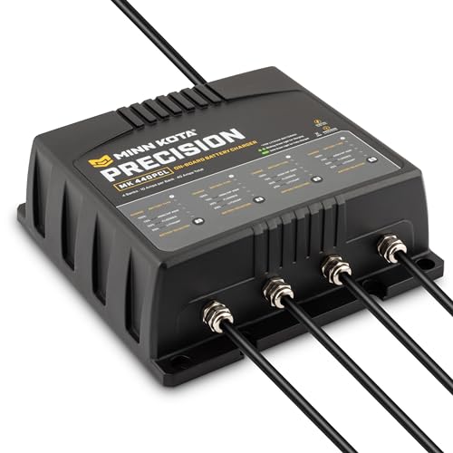 Minn Kota Precision MK-440PCL On-Board Marine Battery Charger – 4 Banks, 10 Amps Each by Minn Kota - Used condition - US$320.46