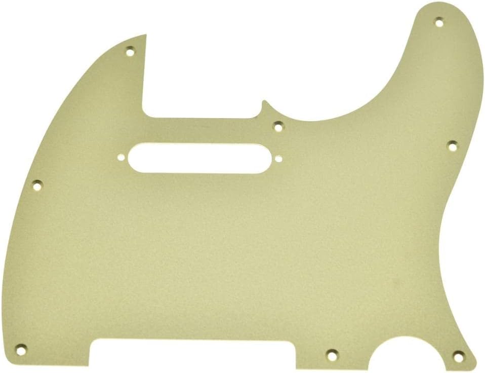 KAISH Matte Aluminium Tele Style Pickguard Metal Anodized TL Pick Guard Scratch Plate for American/Mexican Telecaster Matte Gold