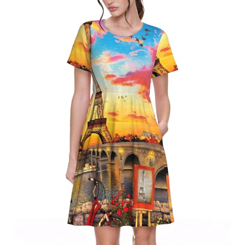 Robe d'été motif Tour Eiffel pour sublimer vos vacances et fêtes de saison