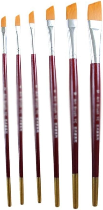 Nylon Oblique Brush Single Set Painting Watercolor Acrylic Gouache Oil