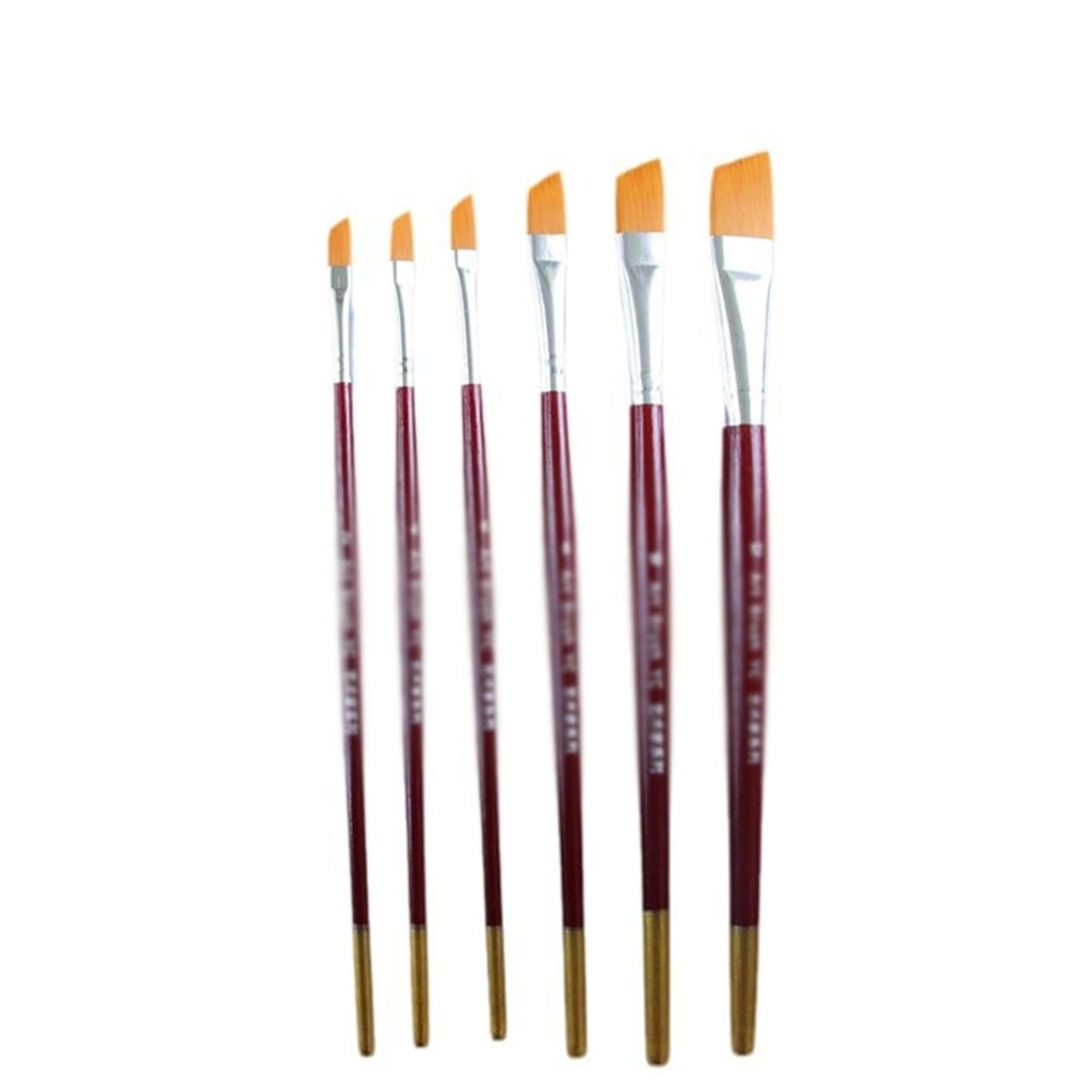 Pincel Oblicuo de Nailon, Conjunto único, Pincel acrílico for Pintura de Acuarela, Pincel de Aceite con Cabeza Oblicua Gouache