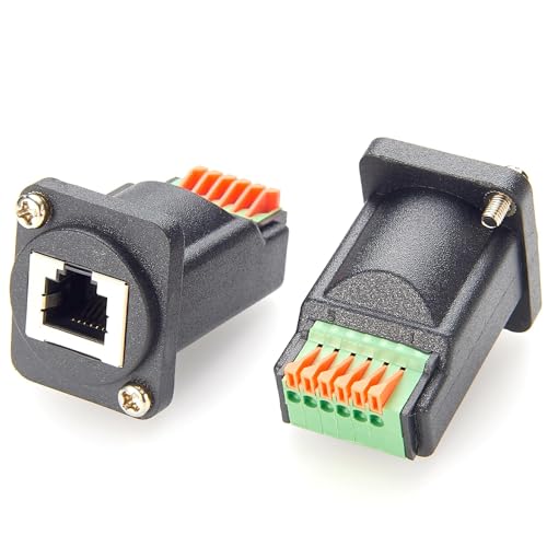 Connecteur Bulkhead RJ12 6P6C femelle avec montage à bride robuste type D