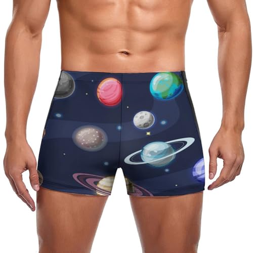 Slip de bain homme Monde Cosmique imprimé galaxy pour natation