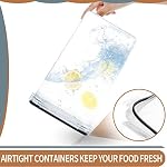 PRAKI Extra Large Tall Food Storage Containers with Lids - 6.5L , 4PCS Leak-Proof Kitchen Pantry Organizers and Storage Containers Set for Cereal, Flour, and Baking Supplies - 20 Labels & 1 Marker | Leak-Proof Kitchen Pantry Organizers and Storage Co