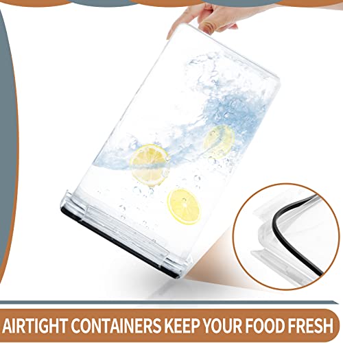 Praki Extra Large Tall Airtight Food Storage Containers 6.5L / 220Oz, Bpa Free, 4Pcs Pantry Kitchen Organization Set For Flour, Sugar, Plastic Flour Container With 20 Labels & Maker #TOP3