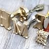 Custom Ice Cube Stamp,DIY Wax Seal Stamp Ice Branding Stamp with Removable Brass Head,Personalized Bar Ice Stamp (Golden Brass Handle, 1'')