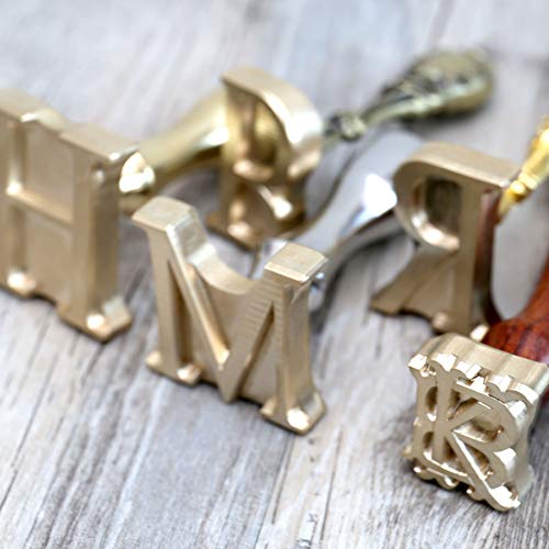 Custom Ice Cube Stamp,DIY Wax Seal Stamp Ice Branding Stamp with Removable Brass Head,Personalized Bar Ice stamp (Silver Brass Handle, 1.5\'\')