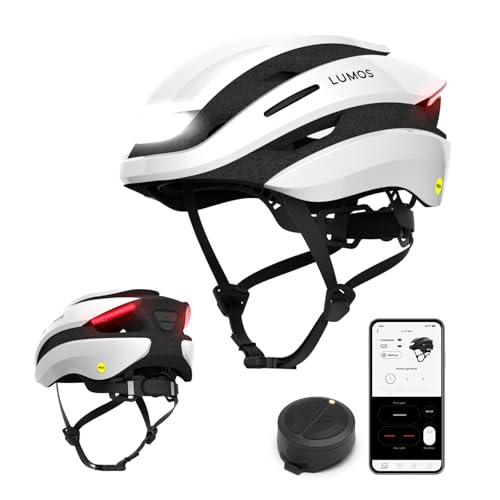 Zacro Fahrradhelm mit Rücklicht - CE Zertifiziert Bike Helmet mit Auswechselbaren Innenfutter und Abnehmbarer Sonnenblende, Verstellbar Mountainbike Helm 54-63cm für Herren Damen, Schwarz 5 Lumos Ultra Smart-Helm | Fahrradhelm | Vorder- und Rücklicht (LED) | Blinker | Bremslichter | Bluetooth-Verbindung | Erwachsene: Herren, Damen (Jet White, Größe: M-L)