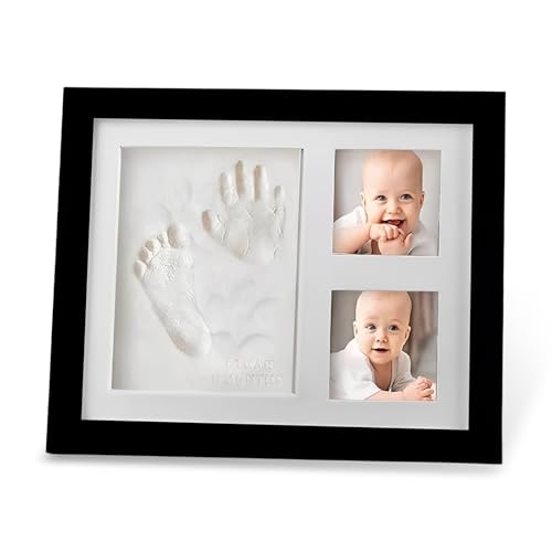 DBAILY Ensemble d'empreintes de pattes de chien et chat - Cadre photo en bois 3D - Cadeau souvenir parfait pour propriétaire de chien