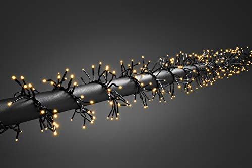 Konstsmide Micro LED Büschellichterkette Cluster, mit 8 Funktionen, Steuergerät und Memoryfunktion, 576 bernsteinfarbene Dioden… – Ansicht 2