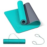 Ewedoos Eco Friendly Yoga Mat Thick TPE Yoga Mat Non Slip Yoga Mats Anti-tear Exercise Workout Mat for Women Men Kids Yoga, Pilates and Fitness