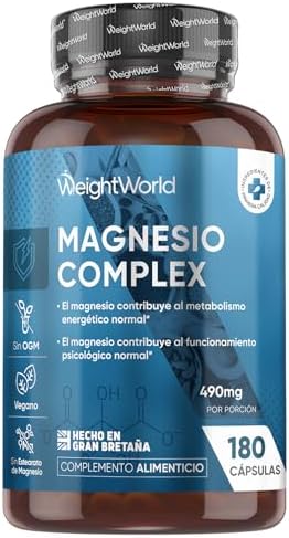 Magnesio Complex 400mg, 180 Cápsulas, 3 Meses de Suministro - Con...