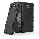 Cocomii Iron Man Armor Microsoft Lumia 950 Case New [Heavy Duty] Premium Tactical Grip Kickstand Shockproof Bumper [Military Defender] Full Body Rugged Cover for Microsoft Lumia 950 (I.Jet Black)