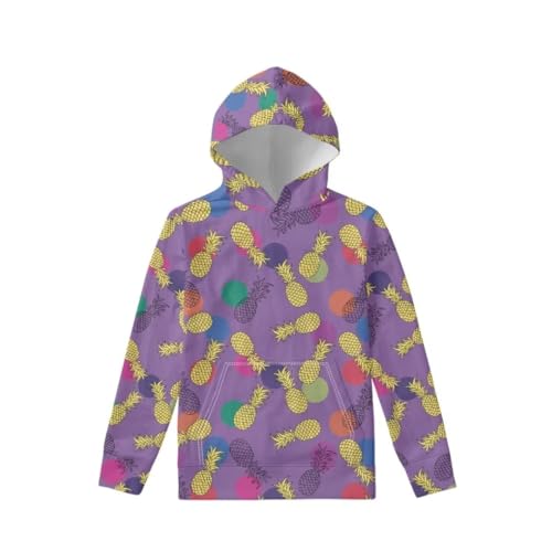 Child's Long Sleeve Pullover Athletic Hoodie Loose Sweatshirt with Kangaroo Pockets Fall Tops with Hood