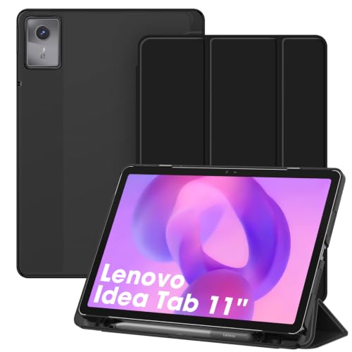 Fintie Lenovo Idea Tab 11�C���` 2025/Lenovo K11 Gen 2�p �������o�b�N�J�o�[(�u���b�N) | �O�܃X�^���h �y���V�����[�\ �X���[�v�@�\ �y�� ���^ �����h�~ (ZAFR0046JP)