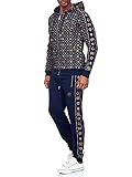 Redbridge Conjunto deportivo para Hombre Sudadera con capucha Pantalón Chándal Azul S