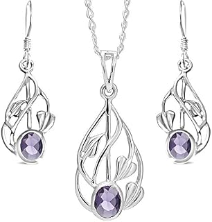 Sterling Silver Charles Rennie Mackintosh Pendant & Earring Gift Set