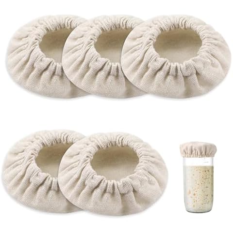 5 Reusable Sourdough Starter Jar Covers Cover