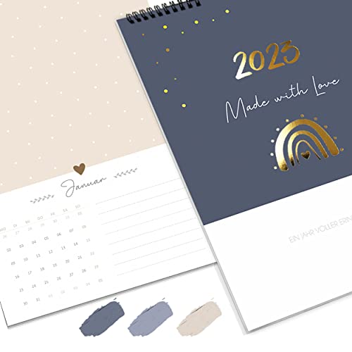 Bastelkalender 2023 A4 Wandkalender | [Blattgold] Kalender als Fotokalender zum Selbstgestalten | Kreativkalender mit Platz zum Einkleben von Bildern… Cover