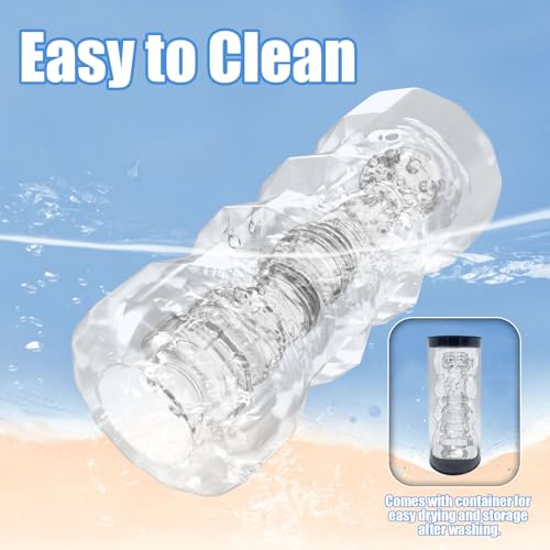 Image of Male Masturbator with 3D Textured, TPE Pocket Pussy Male Sex Toy | Masturbation Sleeve with Storage Box, Penis Training Sex Toy for Men, Couple Sex Toys & Game