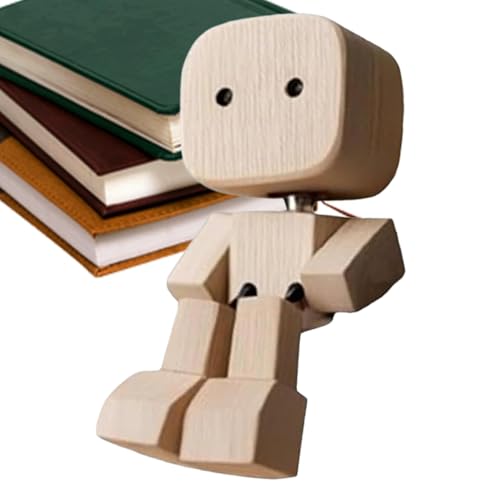 Tewzafiya Figurine de Bureau en Bois | Figurine d' en Bois vacillant, décoration de Bureau Mobile pour Salon, Bureau, Chambre à Coucher, Voyage