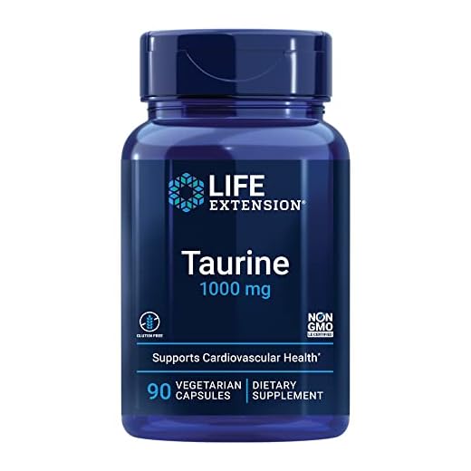 Taurina 1000mg Importada 90 Cápsulas, Taurine Life Extension
