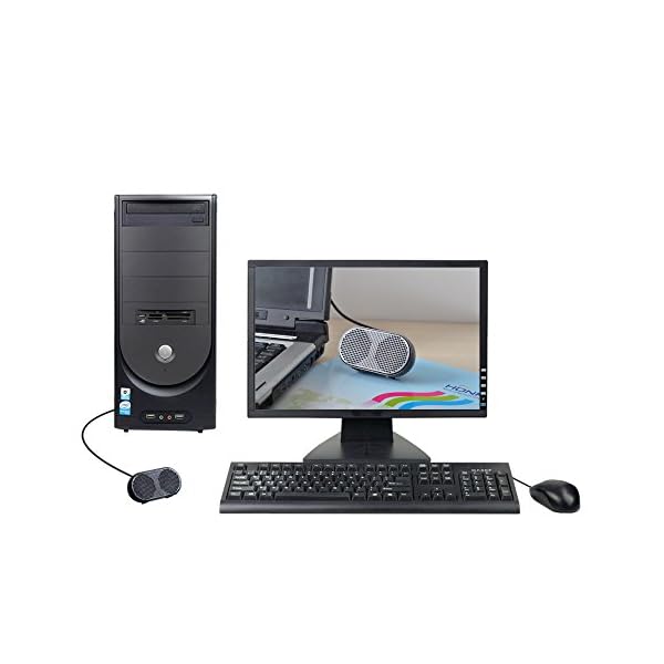 USB Mini Speaker Computer Speaker Powered Stereo Multimedia Speaker for Notebook Laptop PC(Black) - Image 5