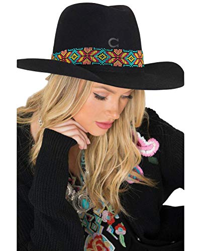 Resistol Women's Gold Digger Concho Western Hat Black Medium #TOP28