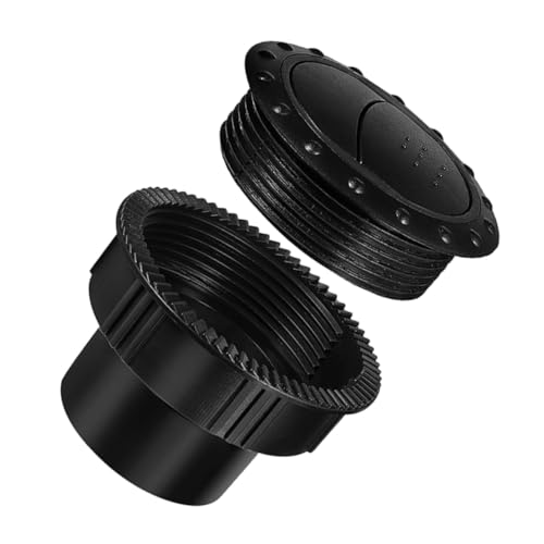 Cabilock Deflector de Conducto de Aire Acondicionado para Autocaravana, Rejilla de Ventilación Redonda Negra, Salida de Aire para Salpicadero, Accesorio para Vehículo Recreativo,