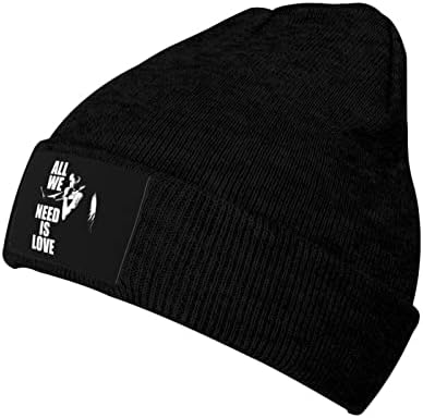 Canserbero Knit Hat Winter Summer Warm Skull Cap for Womens and Mens Beanie Hat Black