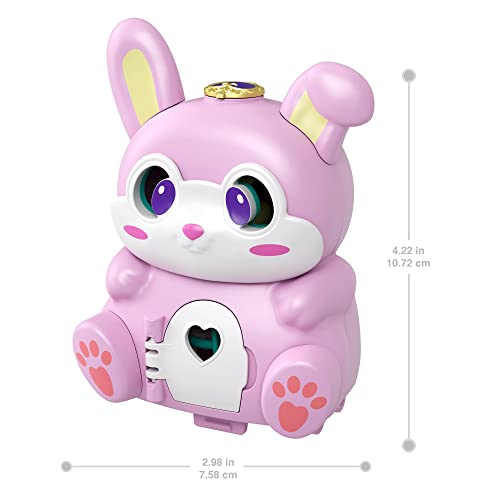 Polly Pocket Coffret Transformable réversible Lapin avec Mini-Figurines Polly, Lapin et Accessoires, Jouet Enfant, édition 2021, GTM60