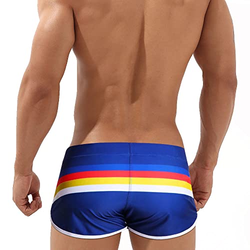 UXH Men's Swimming Trunks Swimwear Swummer Strips Beach Short Pants3