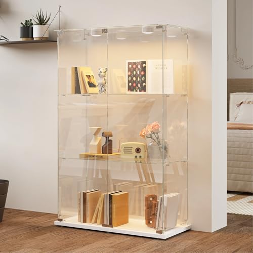 BRILVERDE Vitrina de cristal con 3 estantes