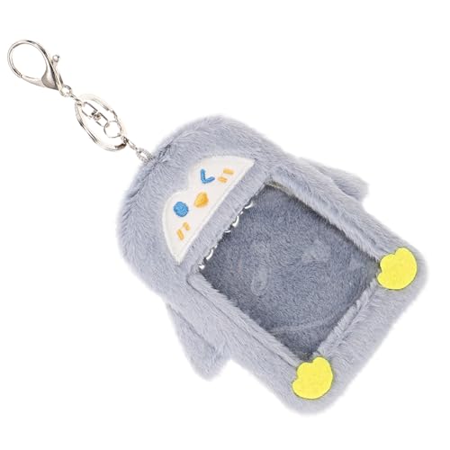 Housse de carte identification en peluche grise pour toute la famille
