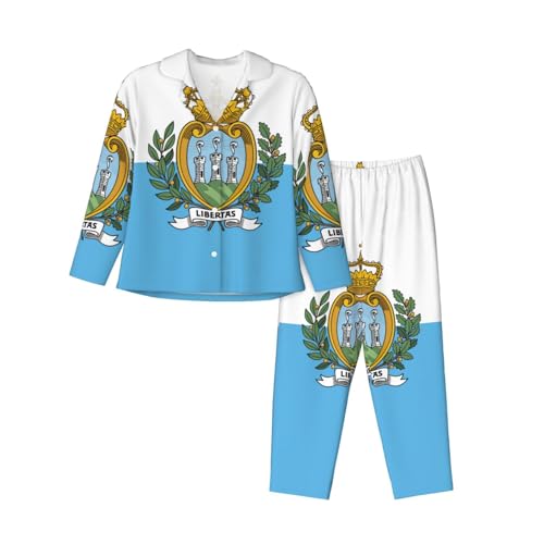 Pyjama femme Saint-Marin : vêtement de nuit confortable deux pièces