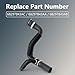 YIYANTO 68297843AC Radiator Coolant Upper Inlet Hose Compatible with Jeep Compass 2017 2018 2019 2020 2021 2022 2.4L, Replace 68297843AA 68297843AB Hoses Replacement Black Rubber