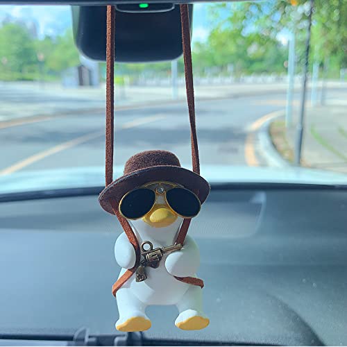 Cute Car Accessories, Swinging Duck Car Hanging Ornament, Rear View Mirror Accessories, Automotive Interior Decorations, Ideal Small Gifts For Women /Men /Kids #TOP1