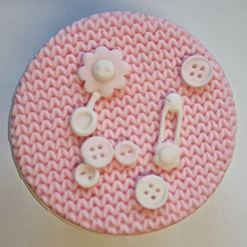 Knitting Design Mat Silicone Mould for Cake Decorating, Crafts, Cupcakes, Sugarcraft, Candies, Card Making and Clay, Food Safe Approved, Made in The UK