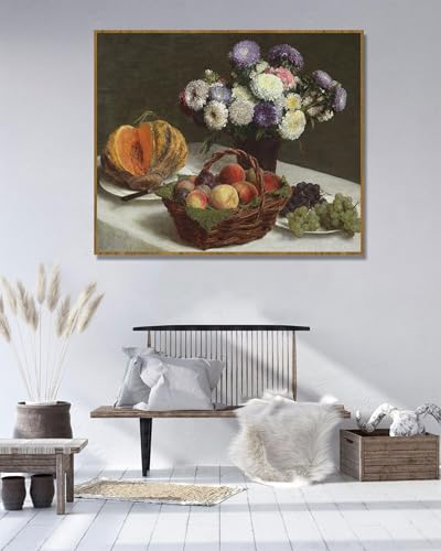 Tableaux Henri Fantin Latour nature morte impression sur toile 30x36cm