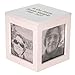 Custom Engraved White Photo Cube Cremation Urn - Extra Small, Wood Picture Urn for Ashes, Extra Small Sized Cremation Urn