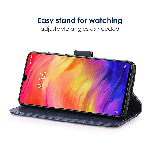 Image of SHINESTAR Redmi Note 5 Pro Flip Back Cover | PU Leather Flip Cover Wallet Case with TPU Silicone Back Case Cover for Redmi Note 5 Pro - (Ultimate Blue)