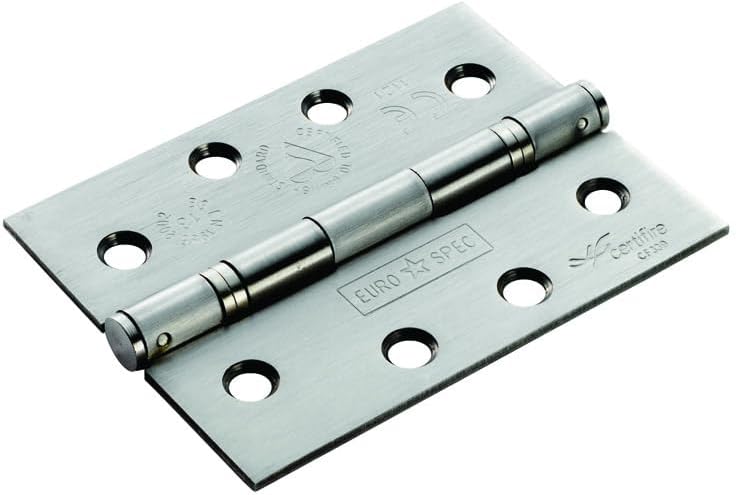 Grade 13 Slim Knuckle Hinge | CE Certified Fire Door Hinge | EN1935 Compliant | Slimline Stainless Steel Design (Satin Stainless Steel)